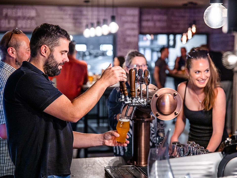 Tasting room and shop at Bujska pivovara